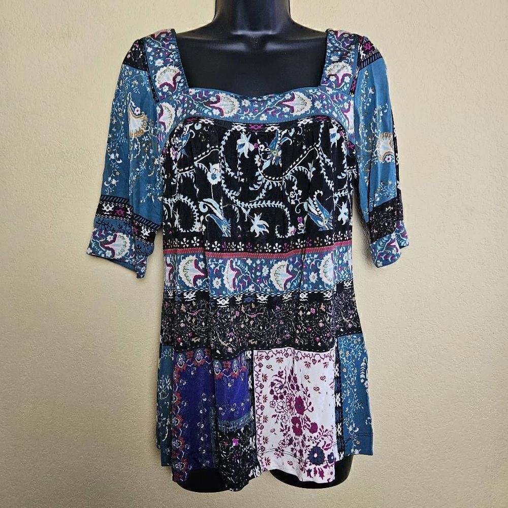 Eci Mixed Print Blouse 
